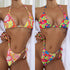 New Floral Drawstring Bikini Swimsuit Women - ROUTINE FASHION