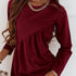Women's Long Sleeve Mini Tunic Casual Round Neck Loose Dress - ROUTINE FASHION