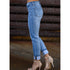Ladies Washed Shredded Slim Fit Stretch Jeans - ROUTINE FASHION