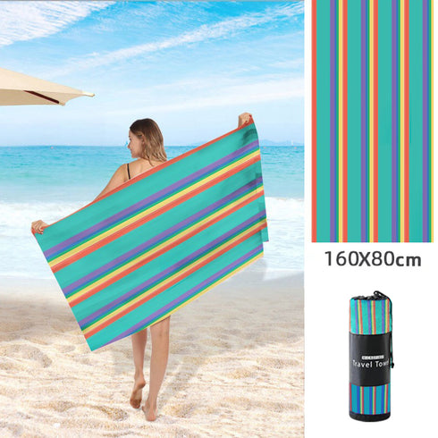 Double Sided Fleece Printed Beach Towel Microfiber Beach Towel - ROUTINE FASHION