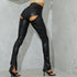 Summer Pole Dance Performance Trousers PU Leather Women - ROUTINE FASHION