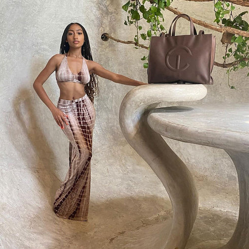 Fashion Neck Style Wrap Skirt Suit - ROUTINE FASHION