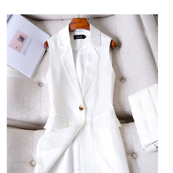 Women's Long Sleeveless Waistcoat Jacket Vest - ROUTINE FASHION