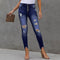 Women Hand Worn High Rise Cropped Jeans - ROUTINE FASHION