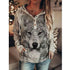 Women's Animal Wolf Print Casual Hoodie - ROUTINE FASHION