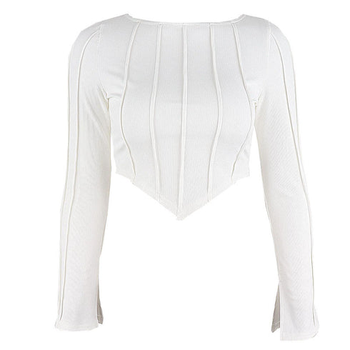 Quality Commuter Polo Collar Long Sleeve Top - ROUTINE FASHION