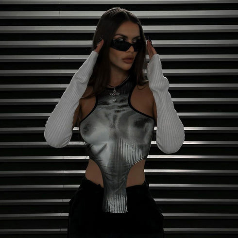 Europe And The United States Trend Personality Street Casual Hundred Short Tops - ROUTINE FASHION