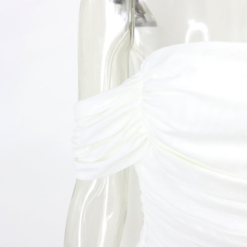 Women's Wrap Bust  Back Dress Pleated Mesh Skirt - ROUTINE FASHION