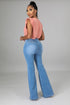 Women's New Elastic Flared Foldable Jeans - ROUTINE FASHION