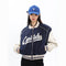 American Retro Contrast Letter Embroidery Loose Sports Bomber - ROUTINE FASHION