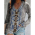 Top Ethnic Orientation Print Long Sleeve T-Shirt Women - ROUTINE FASHION