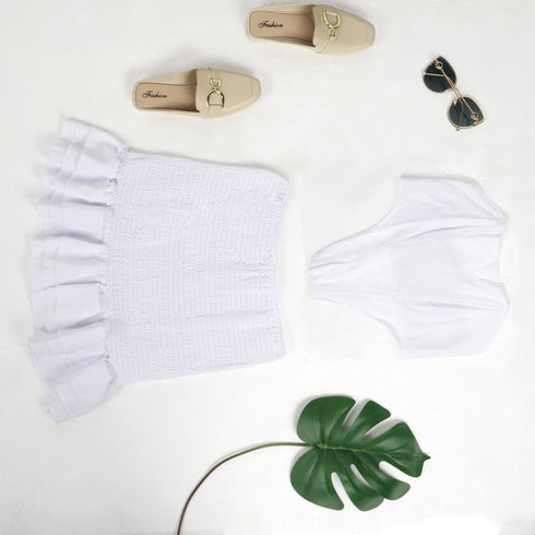 Women's Casual Wrap Short Skirt Set - ROUTINE FASHION