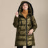 Women's Padded Nylon Bright Bread Hooded Winter Jacket - ROUTINE FASHION