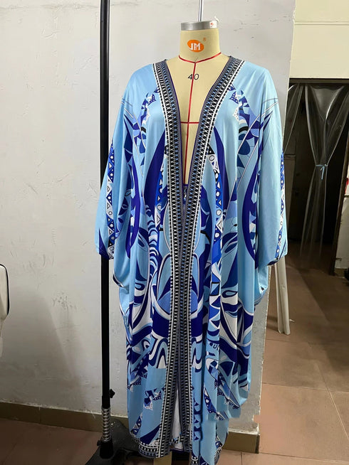 Printed Temperament Cardigan And Shorts Suit For Women - ROUTINE FASHION