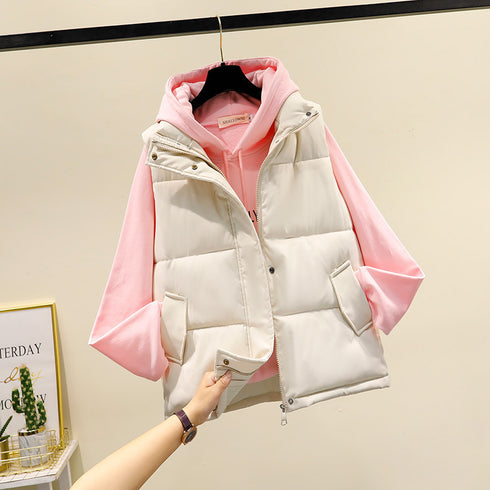 Loose Waistcoat Cotton-padded Jacket Student Vest - ROUTINE FASHION