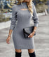 Long-sleeve Knitted Dress Slim Waist - ROUTINE FASHION