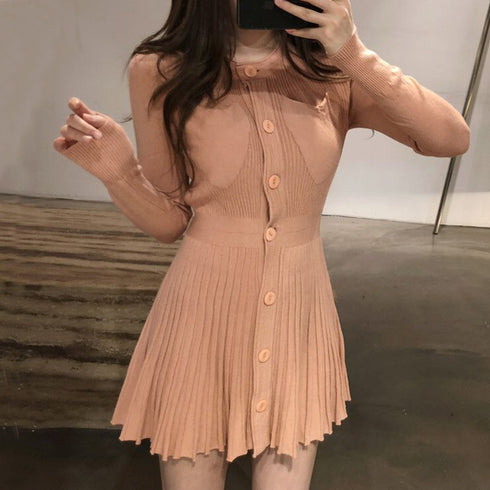 Knitted pleated dress - ROUTINE FASHION