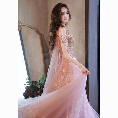 Temperament Celebrity Host Starry Sky Dress - ROUTINE FASHION