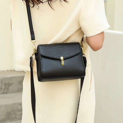 Women's Fashion Simple Top Layer Cowhide Single Shoulder Messenger Bag - ROUTINE FASHION