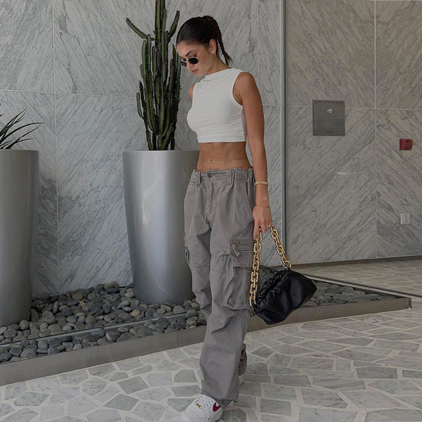Women's Fashion Low Waist Loose Waist Straight Jeans - ROUTINE FASHION