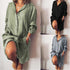 2022 Loose Mid Length Shirts Women Dress Cover-ups Tunics For Mini Dress - ROUTINE FASHION