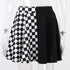Skirt Gothic Plaid A Line Mini Skirts Harajuku Streetwear - ROUTINE FASHION
