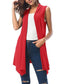 New Women's Sleeveless Draped Cardigan Cardigan Vest Asymmetrical Hem Cardigan Jacket - ROUTINE FASHION
