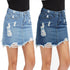 Women's Ripped Fringed Loose Sexy Denim Skirt Short Skirt - ROUTINE FASHION