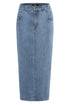 Long Stretch Denim Bag Hip Skirt - ROUTINE FASHION