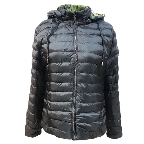 Short Cotton-padded Coat Women Wear Double Camo - ROUTINE FASHION