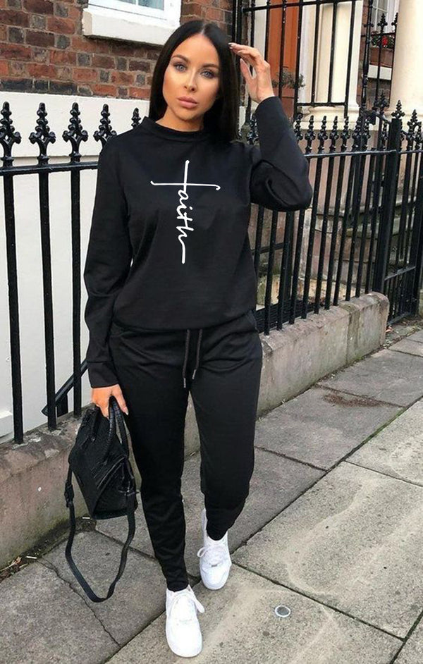 Autumn And Winter Women's New Style Printed Casual Sports Suit - ROUTINE FASHION
