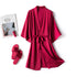 Women's One-Piece Mid-Length Solid Robe Bathrobe - ROUTINE FASHION