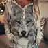 Women's Animal Wolf Print Casual Hoodie - ROUTINE FASHION