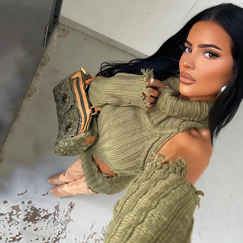 New Women's High Collar Long Sleeved Short Skirt Three Piece Suit For Women - ROUTINE FASHION