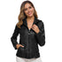 Women's Short Leather Pu Leather Jacket - ROUTINE FASHION