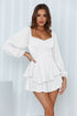 Women Jumpsuit Short Puff Sleeve Fashion Ruffle Shorts - ROUTINE FASHION