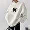 Women's Embroidered Compound Round Neck Sweatshirt Women Loose - ROUTINE FASHION