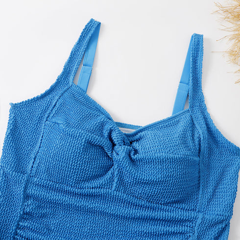 Women Plus Size Swimsuit Solid Padded Vintage - ROUTINE FASHION