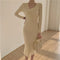Stylish Underlay Knitted Dress For Women - ROUTINE FASHION