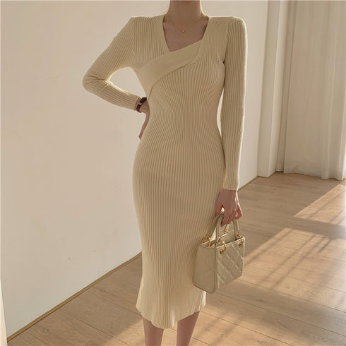 Stylish Underlay Knitted Dress For Women - ROUTINE FASHION