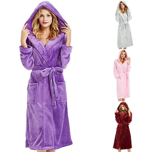 Women's Minimalist Plus-size Extended Bathrobe With Long - ROUTINE FASHION