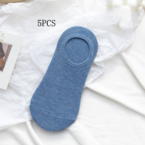 Socks Men And Women Solid Color Boat Socks Spring Invisible Socks Socks Socks Net Red Men'S Socks - ROUTINE FASHION