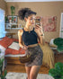 High Waist Short Plaid Mini Skirt Streetwear Brown Coffee Tartan Print - ROUTINE FASHION
