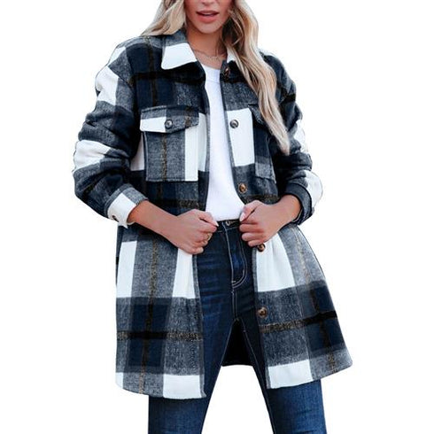 Fashion Casual Long Shirt Coat Women - ROUTINE FASHION