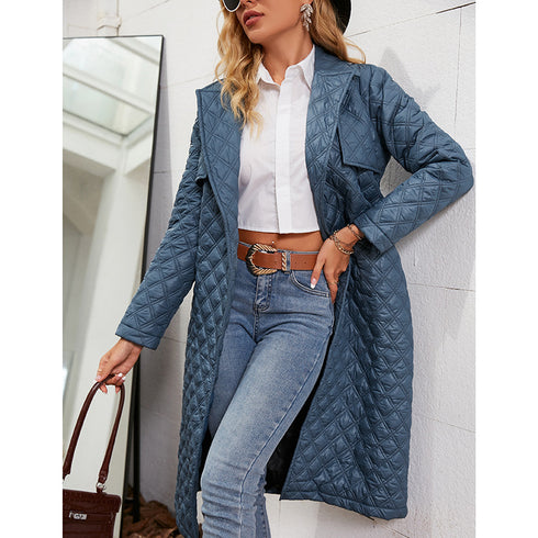Retro Lace Lapel Down Jacket Women Winter - ROUTINE FASHION