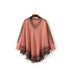 Fringed Cape Jacket With Hem Solid Color Sweater Shawl Sweater - ROUTINE FASHION