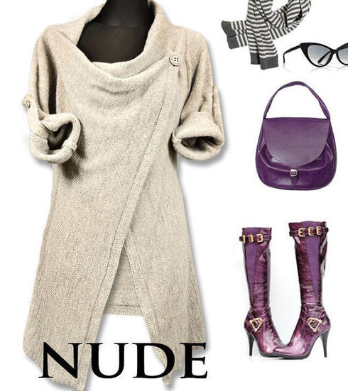 Women's Cardigan Sweater Irregularity Coat - ROUTINE FASHION