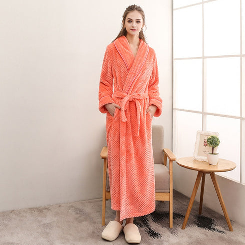 Thick waist velvet bathrobe - ROUTINE FASHION