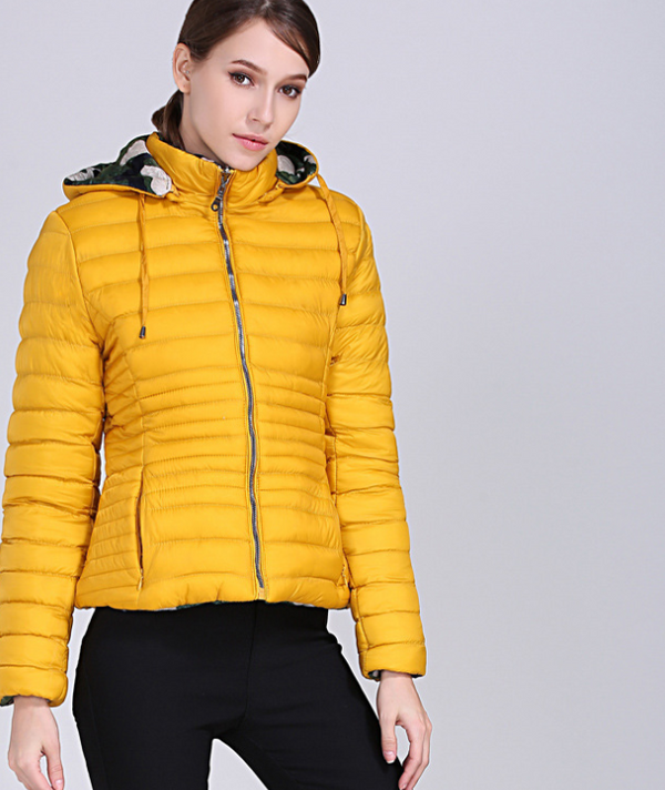 Short Cotton-padded Coat Women Wear Double Camo - ROUTINE FASHION