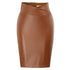 NEW Women Skirts Faux Leather Wrap Waist Back - ROUTINE FASHION